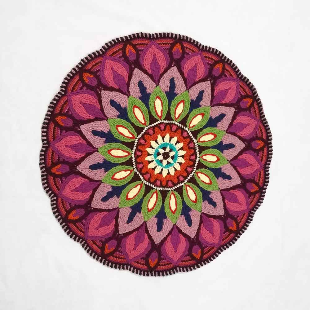 Tapis de sol macramé bohème tissé à la main – Design Kian