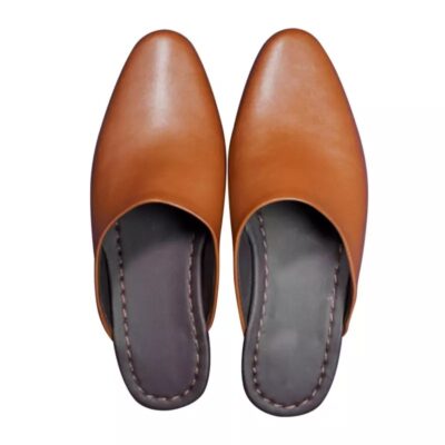 Pantoufles style islamique Nalain en cuir artificiel pour hommes