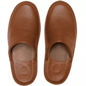 Pantoufles style islamique Nalain en cuir véritable pour hommes