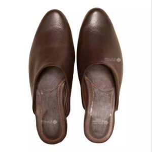 Pantoufles style islamique Nalain en cuir véritable pour hommes