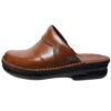 Mules style islamique Nalain en cuir véritable pour hommes Miel