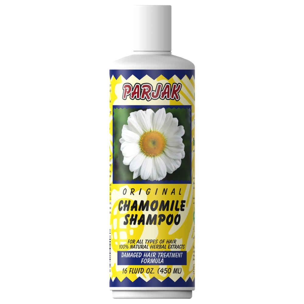 Parjak Shampooing à la Camomille pour Tous Types de Cheveux - Apaisant & Calmante (Pack de 4)