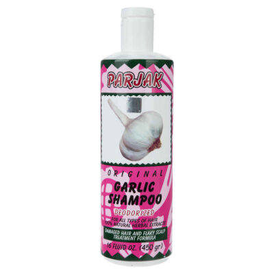 Parjak Shampooing à l’Ail pour Tous Types de Cheveux – Renforce & Favorise la Pousse (Pack de 4)