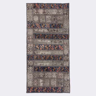 Tapis patchwork noué à la main persan vintage Farhan