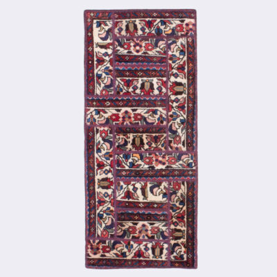 Tapis patchwork noué à la main persan vintage Bakhtiar