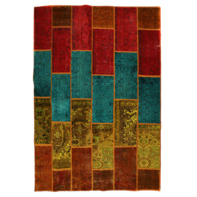 Tapis patchwork noué à la main persan vintage Bardia