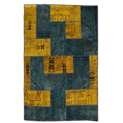 Tapis patchwork noué à la main persan vintage Dorsa