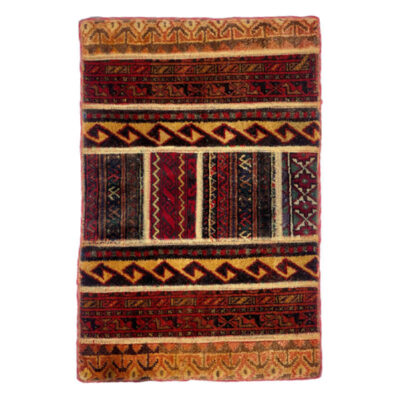 Tapis patchwork noué à la main persan vintage Forogh