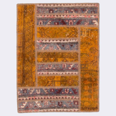 Tapis patchwork noué à la main persan vintage Jahan