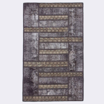 Tapis patchwork noué à la main persan vintage Maedeh