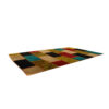 Tapis patchwork noué à la main persan vintage Arc-en-ciel