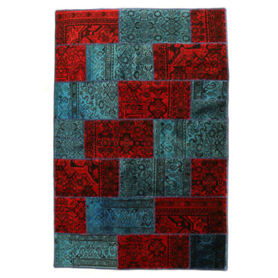 Tapis patchwork noué à la main persan vintage Royal