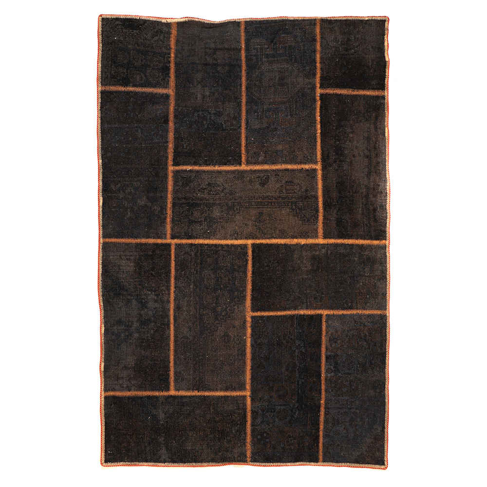 Tapis patchwork noué à la main persan vintage Vina