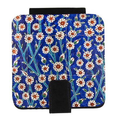 Miroir de poche avec motif floral inspiré de la Perse