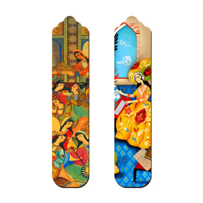 Marque-pages en bois artistique inspiré du style persan – Banoo – Lot de 2