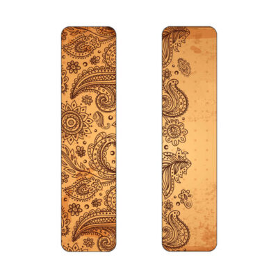 Marque-pages en bois artistique inspiré du style persan – Paisley – Lot de 2