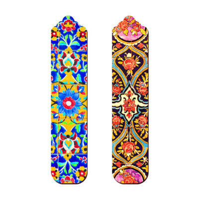 Marque-pages en bois artistique inspiré du style persan – Mosaïque – Lot de 2