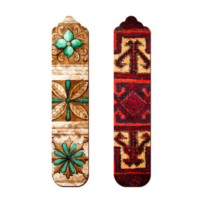 Marque-pages en bois artistique inspiré du style persan – Traditionnel – Lot de 2