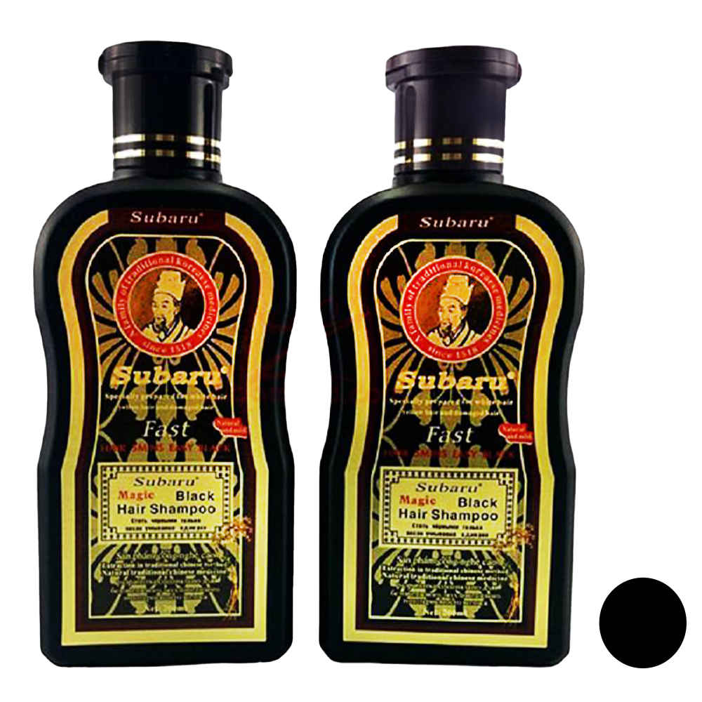 Subaru Shampooing Colorant Noir - Couleur Longue Durée, Aspect Naturel