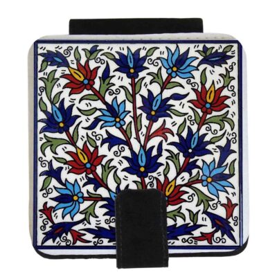 Miroir de poche avec motif Mina inspiré de la Perse