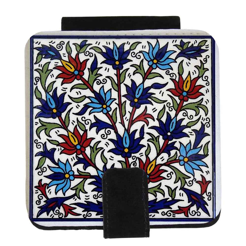 Miroir de poche avec motif Mina inspiré de la Perse