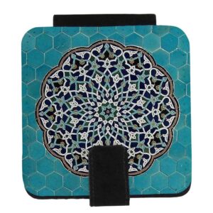 Miroir de poche avec motif Nahal inspiré de la Perse