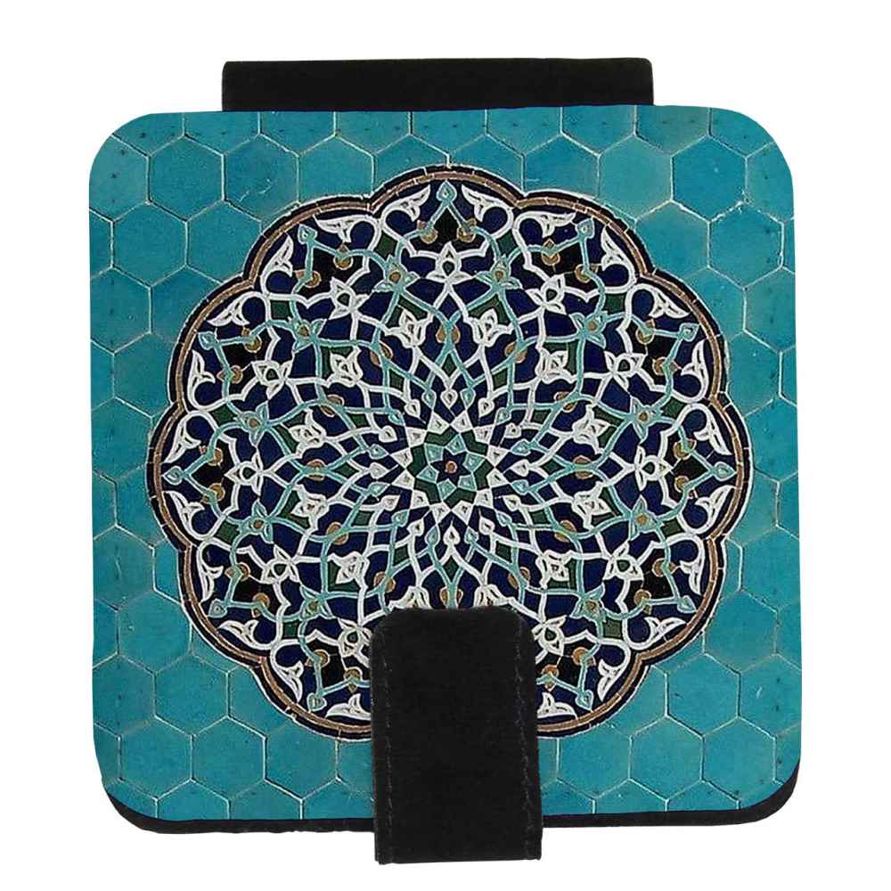 Miroir de poche avec motif Nahal inspiré de la Perse