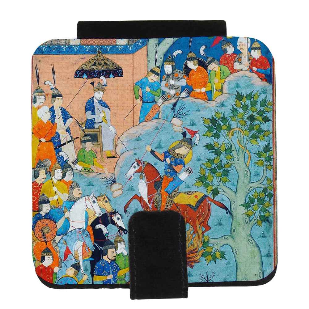 Miroir de poche avec motif Negargari inspiré de la Perse