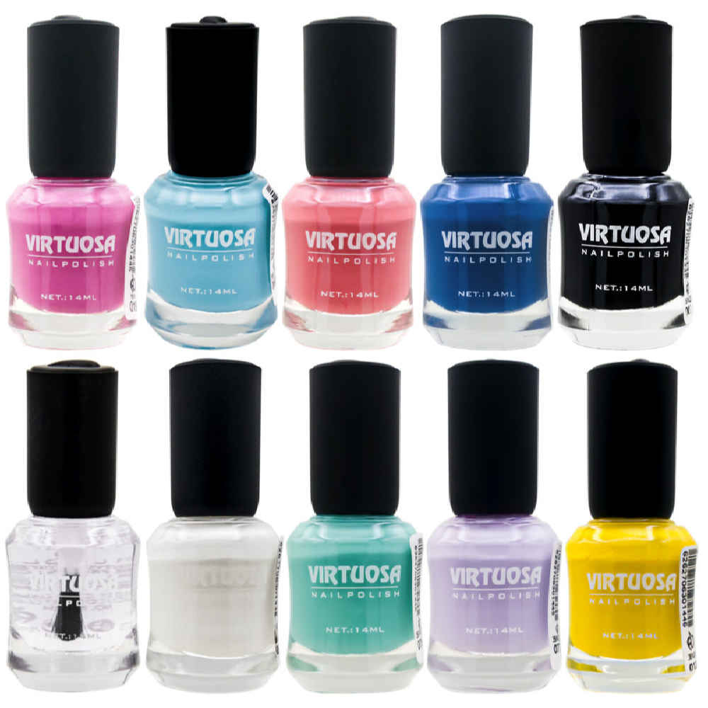 Vernis à ongles Halal finition brillante et couleurs de fête respirantes (10x)