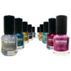 Vernis à ongles Halal finition pailletée et couleurs respirantes arc-en-ciel (10x)