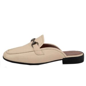 Mules en cuir naturel pour femmes Modèle Croco