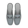Mules en cuir naturel pour femmes Modèle Croco