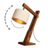 Lampe de bureau réglable en bois – Fabriquée à la main N20