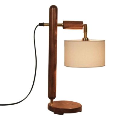 Lampe de bureau réglable en bois – Fabriquée à la main N21