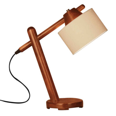 Lampe de bureau réglable en bois – Fabriquée à la main N30