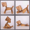 Lampe de bureau en bois fantaisie – chiot fait main et réglable
