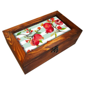 Coffret de Rangement pour Couverts en Bois Modèle Grenade