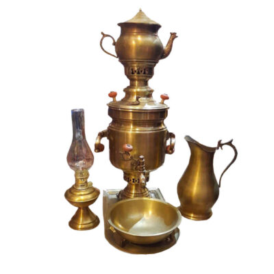 Samovar en laiton persan décoratif pour thé à charbon, 3 litres
