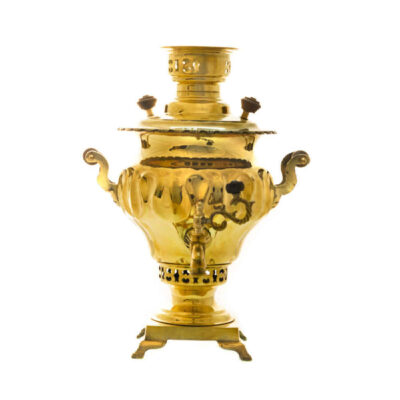 Samovar en laiton persan décoratif pour thé à charbon, 3 litres