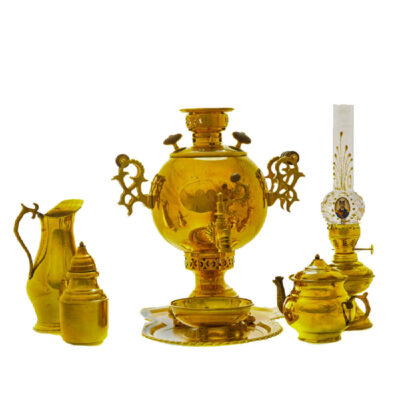 Samovar en laiton persan décoratif pour thé à charbon, 6 litres