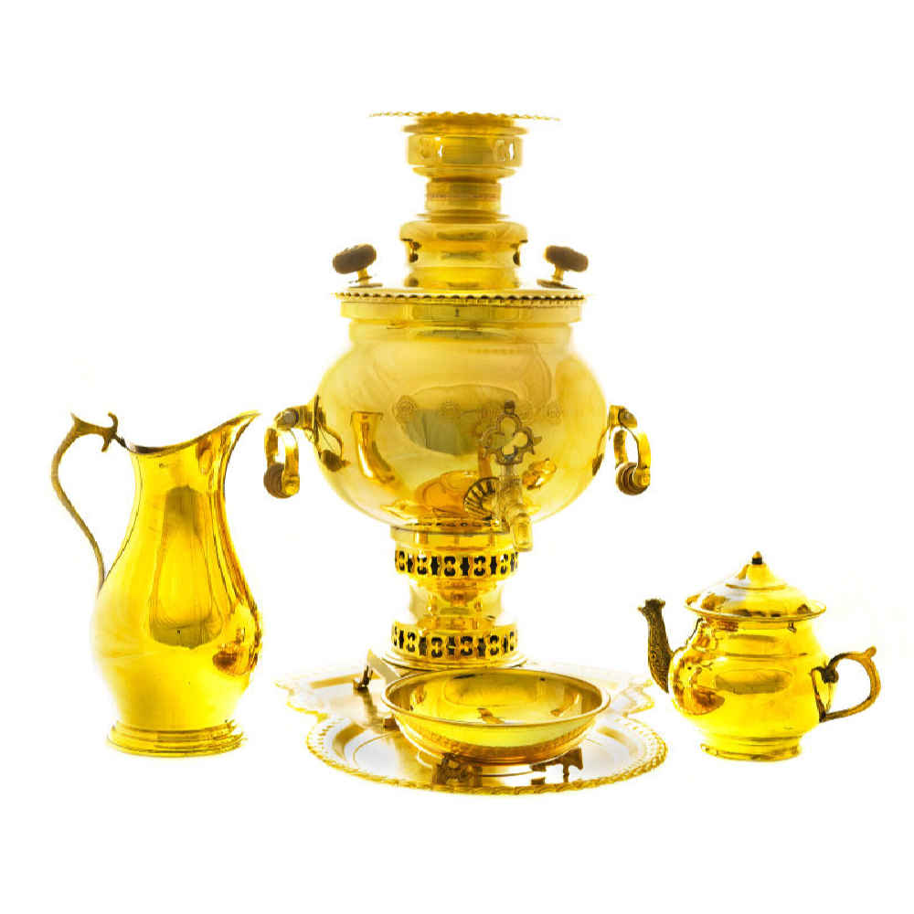 Samovar en laiton persan décoratif pour thé à charbon, 6 litres