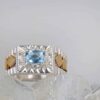 Bague en argent Topaze Bleue persane pour homme Emad