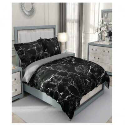 Housse de couette en coton et polyester – Super douce, modèle Granite