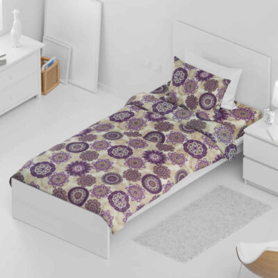 Housse de couette double coton et polyester – Ultra douce, modèle Khorshid