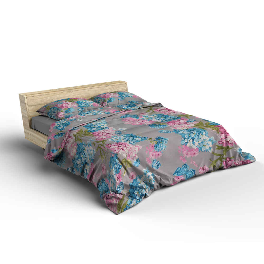 Housse de couette double coton et polyester – Ultra douce, modèle Saina