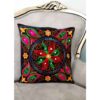 Housse de Coussin Brodée - Design Suzani Fleur