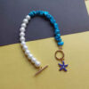 Bracelet Perlé pour Femme – Œil Protecteur Corail