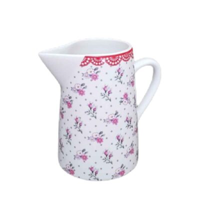 Pichet en porcelaine motif à carreaux