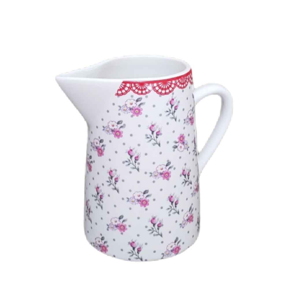 Pichet en porcelaine motif à carreaux