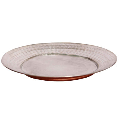 Assiette de vaisselle en cuivre martelé – Modèle Parva